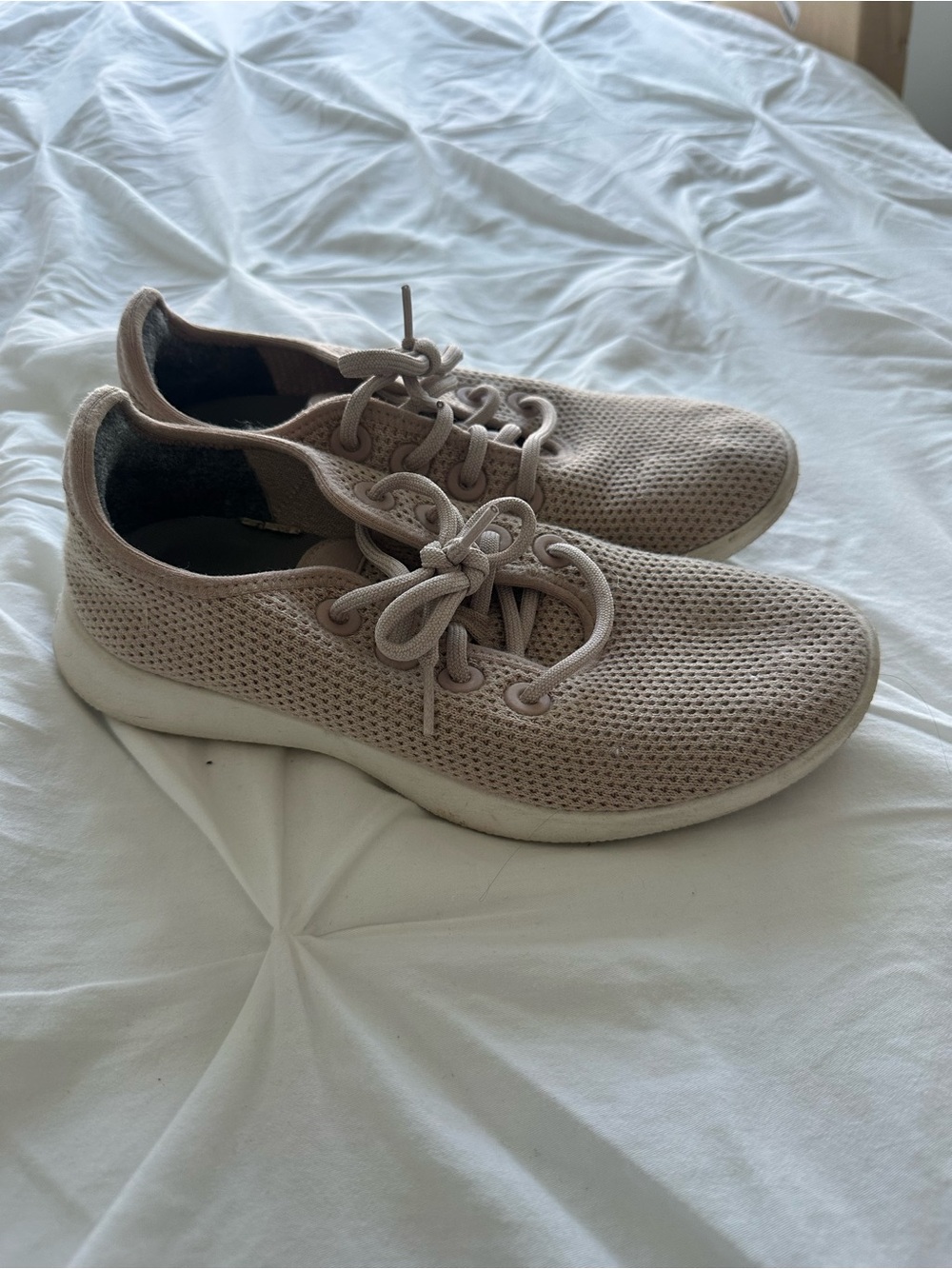 allbirds Women's Taupe Knit Slip-On Sneakers